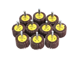 10 Peças De Roda De Lixa Abrasiva Para Polimento E Esmerilagem Com Cabo De 6mm 40x25x6mm