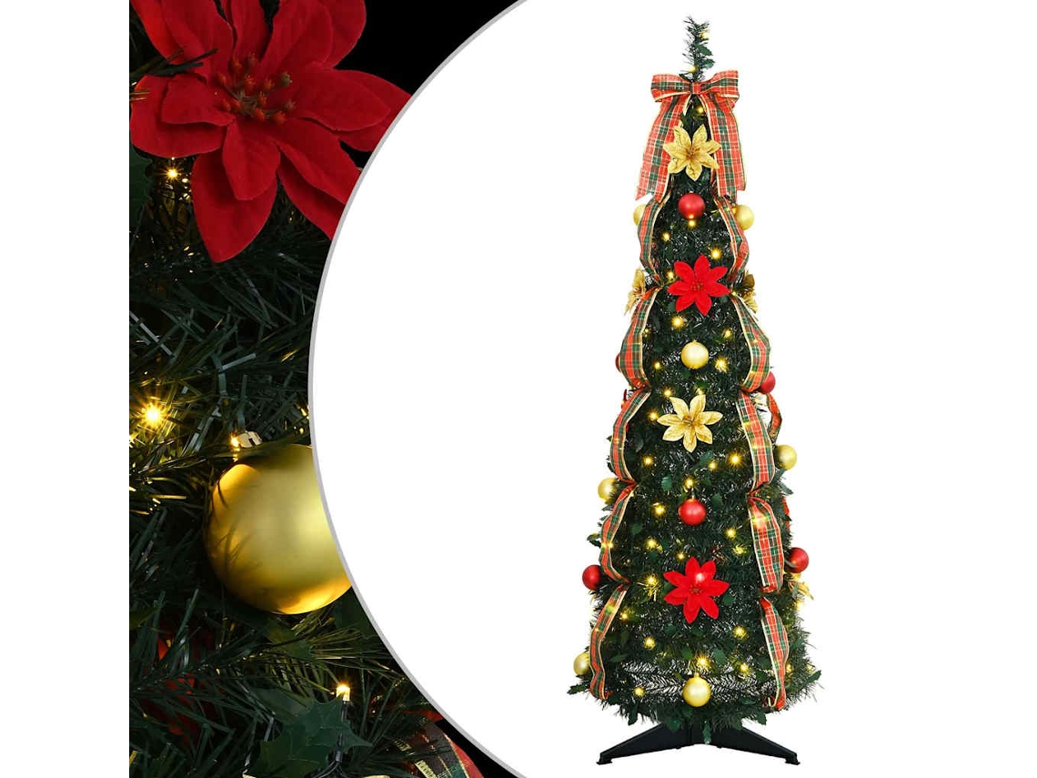 Árvore De Natal Artificial Vidaxl Verde Pvc (120 Cm)