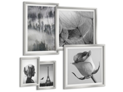 Conjunto De Pinturas Preto E Branco Natureza Cidade Espelharte (5 Peças)