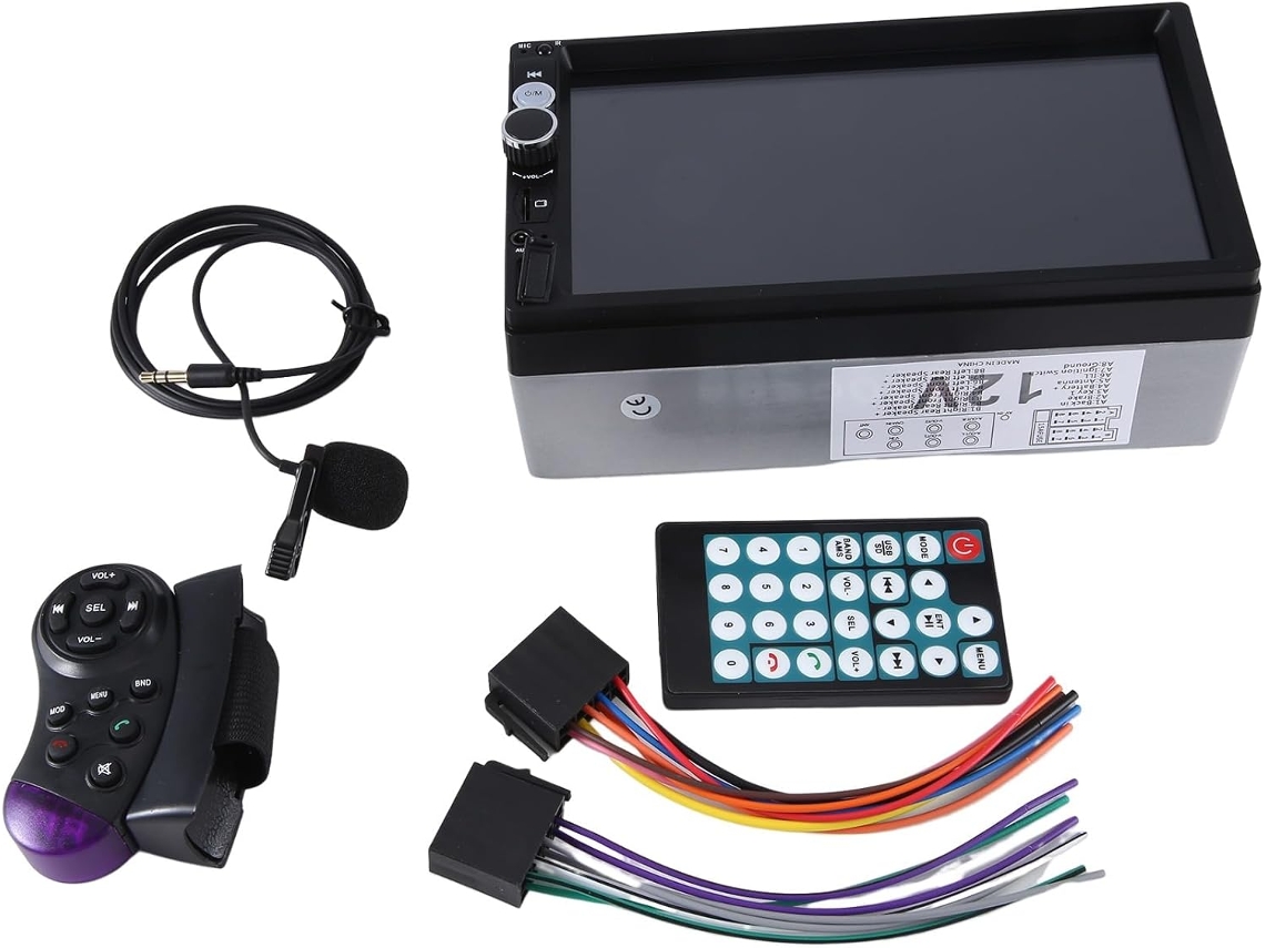 Rádio Automotivo Mp5 com Tela Sensível Ao Toque Capacitiva Full Hd de 7 Polegadas e Reprodutor de Fm. SFUSHOS