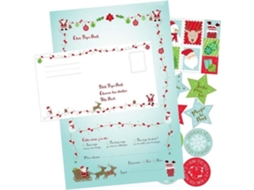 Carta Ao Pai Natal Escrita Brinquedo Desejos Crianças (6 Letras 6 Envelopes 15 Autocolantes)
