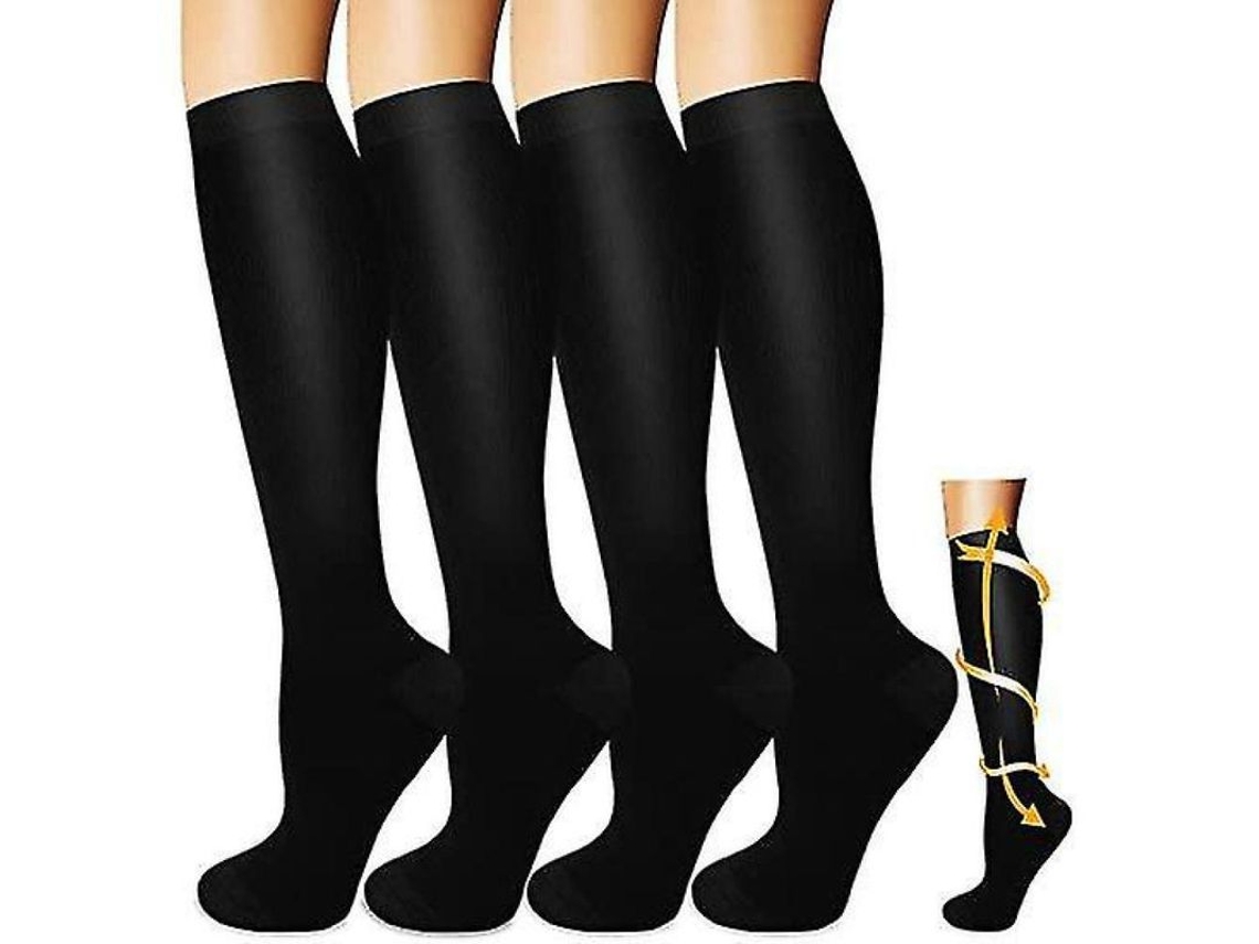 2026-4 Pares De Meias De Compresão Para Homens E Mulheres, Edema, Varizes, Running Erx S-m Conjunto 3