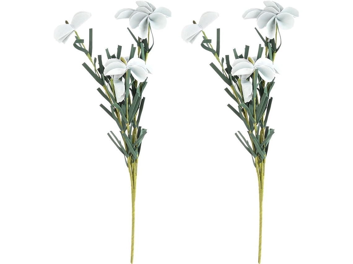 Ruilogod Buquê De Rosas Artificiais Feito À Mão Para Festivais De Espuma, 42cm 16, 5 Polegadas, 2 Peças, Verde Claro