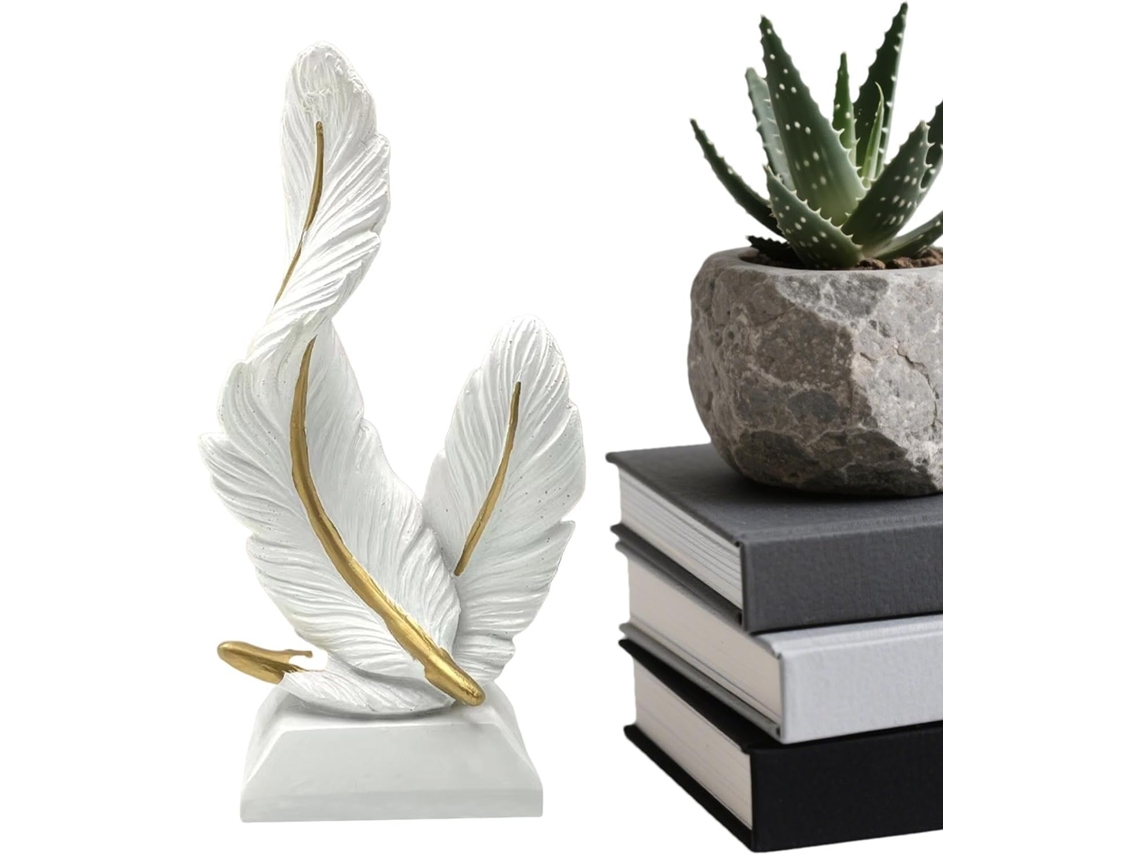 Estátua Moderna De Resina Para Decoração De Prateleira Com Base.