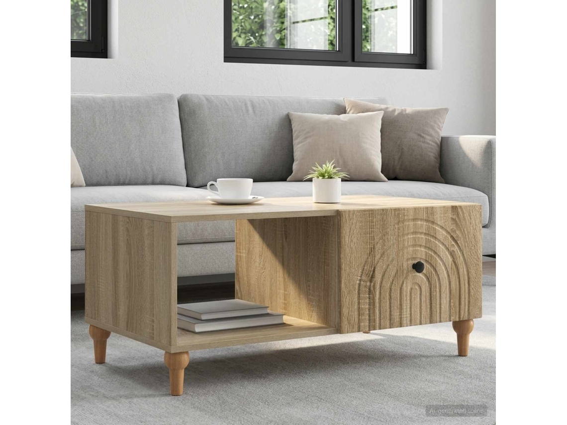Vidaxl Mesa De Centro Carvalho Sonoma 90 X 50 X 40 Cm