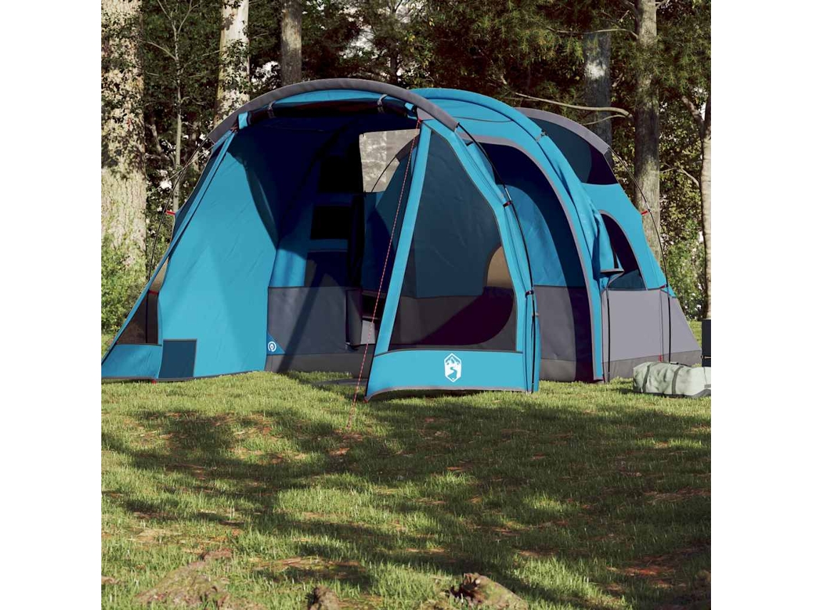 Vidaxl Tenda De Campismo Túnel Para 4 Pessoas Impermeável Azul