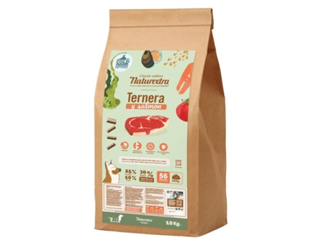 Ração Seca Cão NATUREXTRA Charolesa e Salmão 10Kg