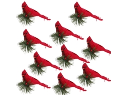 Pássaros Artificiais em Espuma com Clips para Decoração de Natal, Casamentos e Festas LAXISCREED