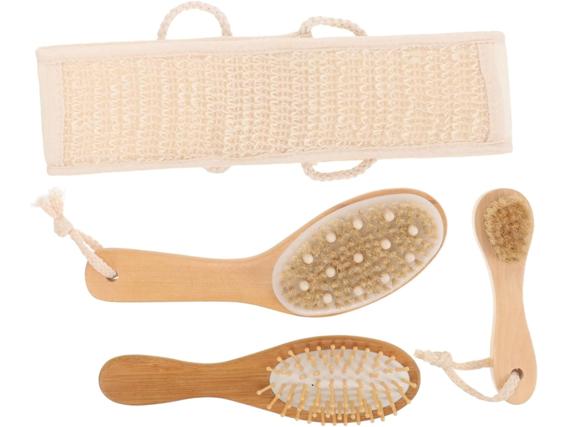 Lurelia Pack De 4 Escovas Esponja De Banho Para Corpo E Rosto, Esponja Suave, Dupla Face E Limpeza Profunda