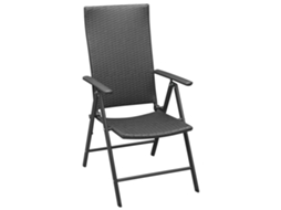 Maison Exclusive - Cadeiras De Jardim 4 Pcs Vime Pe Preto