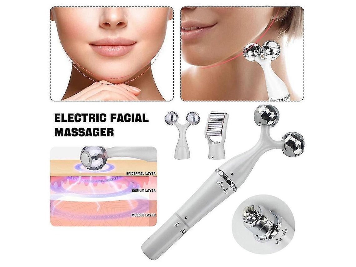 Massageador Facial Elétrico 3 em 1 Feminino Antirrugas, Lifting e Firmeza. GOKOCO