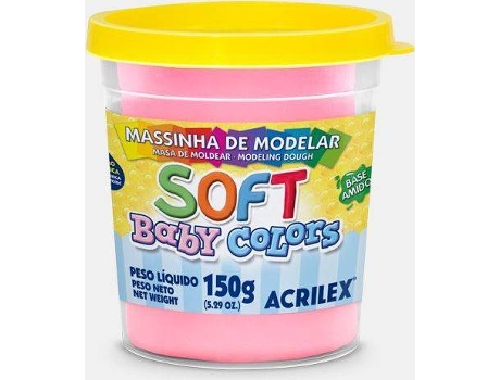 Plasticina ACRILEX Soft Rosa Bebé 150 g (Idade Mínima: 3 anos)