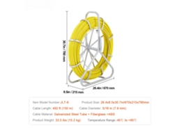 Passa Fios Em Fibra De Vidro Com Suporte Em Aço Para Instalações Elétricas Tekmaquinas