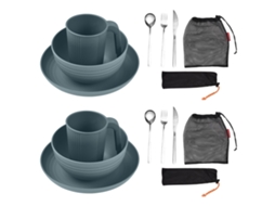 Conjunto de Utensílios de Camping Portátil para 2