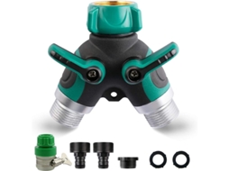 Divisor De Mangueira 2 Vias, Conector De Água Jardim Com Alça De Trava Ajustável