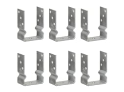 Âncoras VIDAXL de vedação 6 pcs 10x6x15 cm aço galvanizado prateado