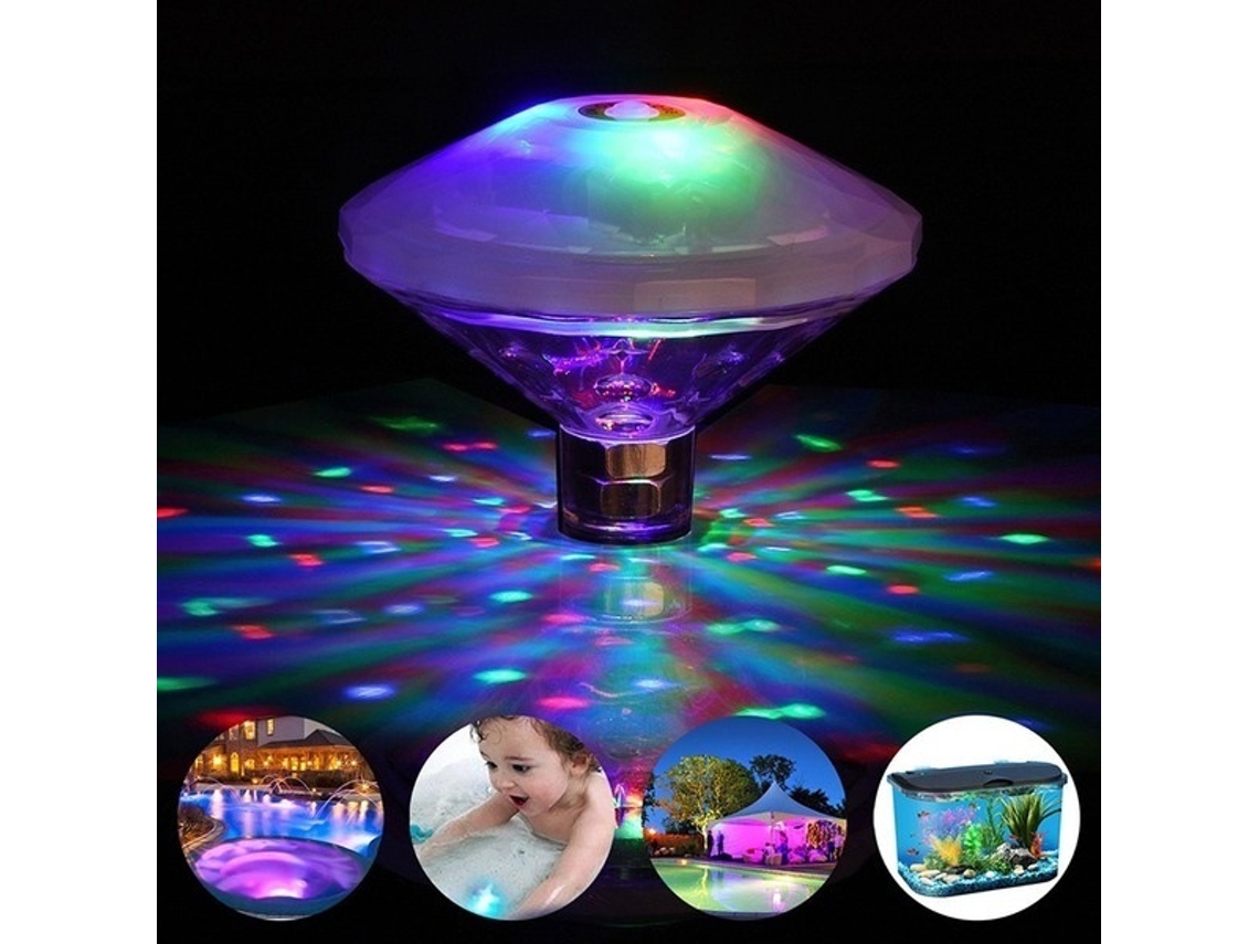 Luz Flutuante Subaquática Para Piscina 7 Leds Smd2835 Rgb Ip67 À Prova D'água 8 Modos De Iluminação Estática E Dinâmica