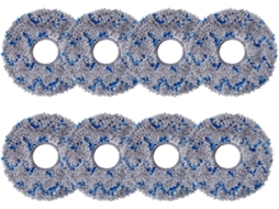 Conjunto de 8 Panos Limpeza Substituição para Turbo T10/x1, em Microfibra BRILVIBERA