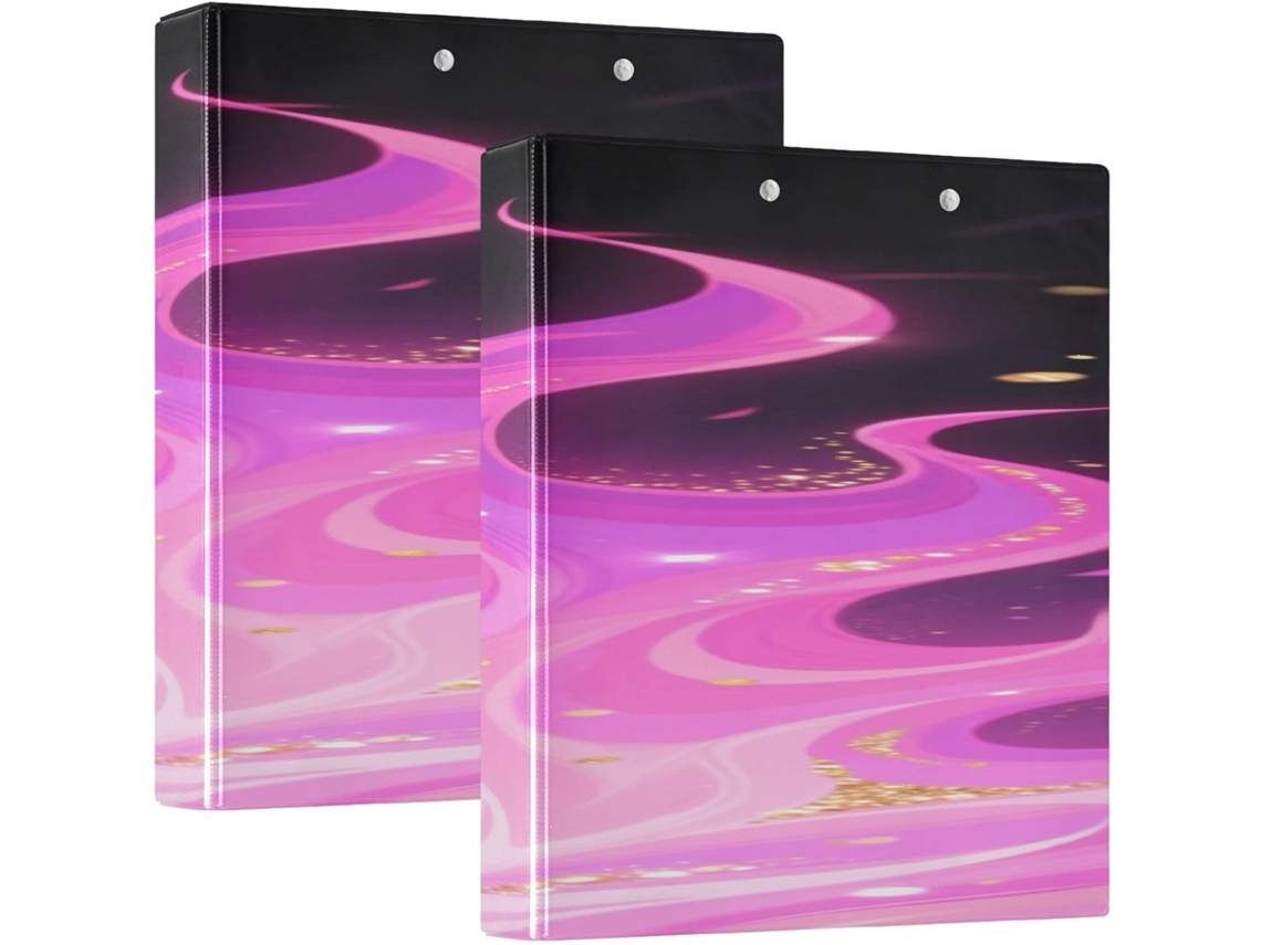 Pasta Com Prancheta Redonda Golden Flame Fire Peach 1 2-polegadas, Capa Dura, Material De Escritório, Pacote Com 1 2-unidades