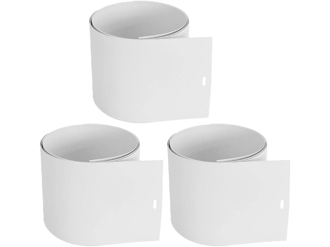 Lâminas De Pvc Branco Acinzentadas Para Persianas Verticais, Pacote Com 3 Unidades, Para Reparos Rápidos Em Janelas E