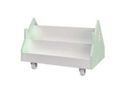 Prateleira Móvel Para Crianças Vipsali Com 4 Rodízios 50x33x34 Cm Verde/branco [EN.CASA]