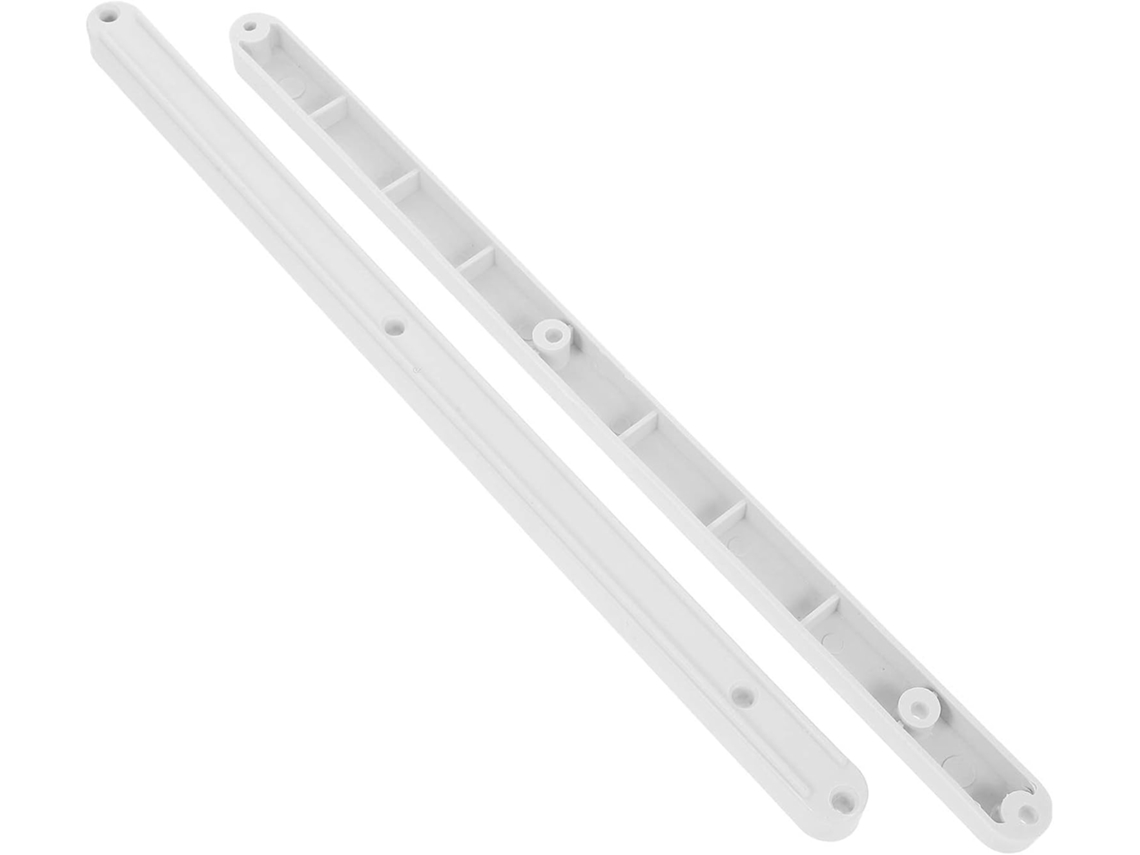 Conjunto De 2 Corrediças Plásticas Brancas Para Gavetas, 298mm, Guia Para Guarda Roupa Em Duas Peças