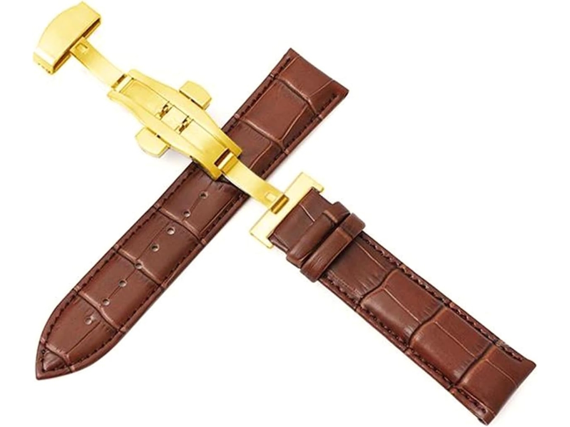 Pulseira de Relógio em couro para 24 Mm Confortável Resistente | S/MARCA