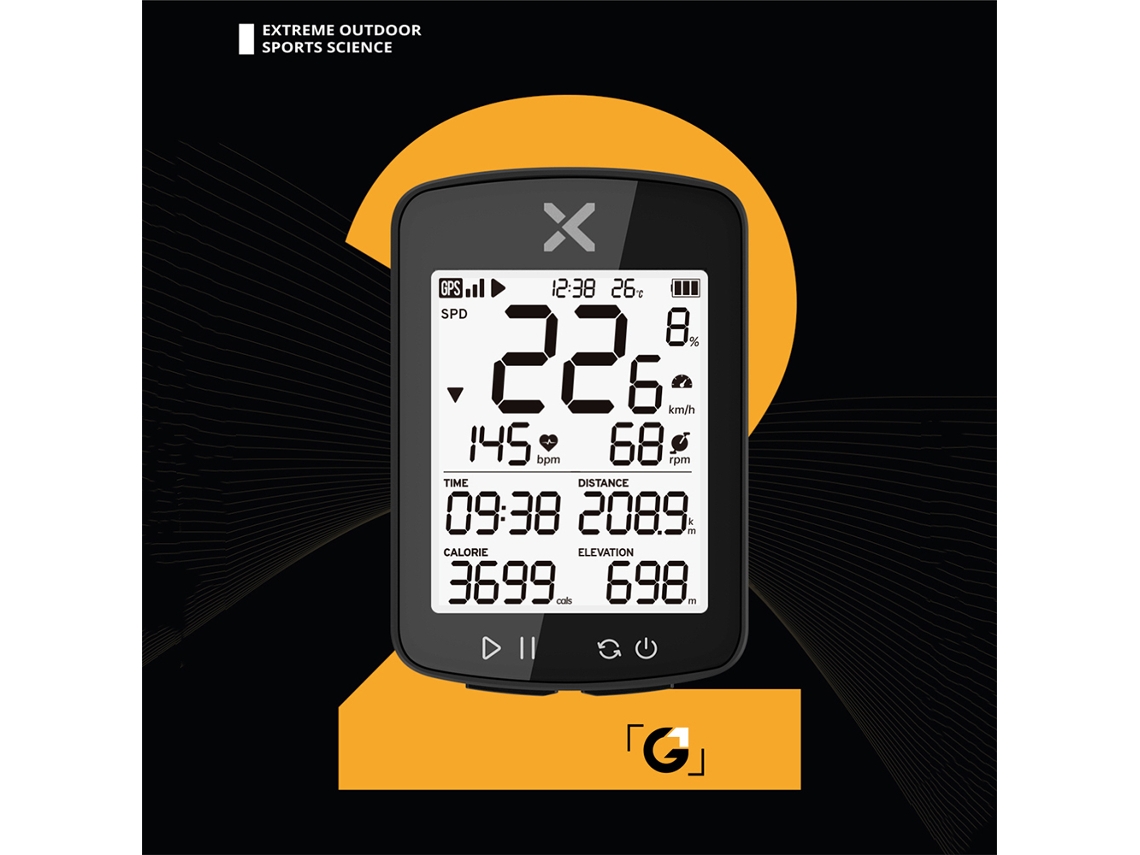 Computador de Bicicleta Mali GPS Sem Fio IPX7