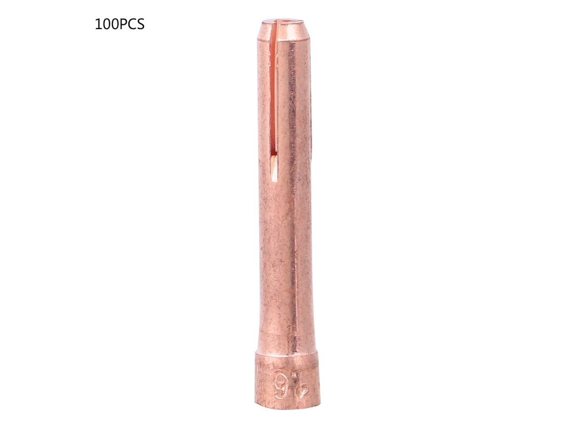 100 Peças De Pinças De Cobre Para Soplete Tig Qq150a, Acessórios De Soldagem, Eletrodos De Tungstênio De 2,4 Mm, Consumíveis