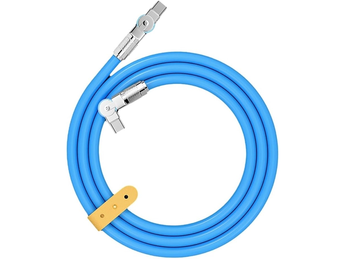 Cabo De Dados Mecânico Com Rotação 180° E Conector Duplo Em Cotovelo,