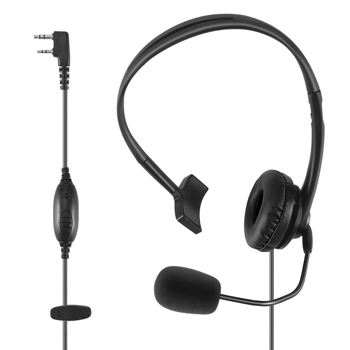 Fone de ouvido de 2 pinos para Baofeng e outros AQUAFORGE