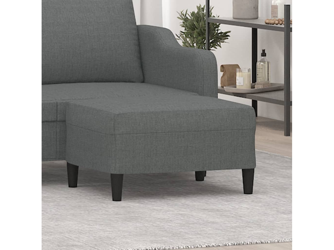 Vidaxl Apoio De Pés 70x55x41 Cm Tecido Cinzento-escuro