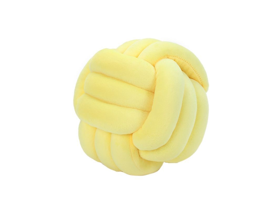 Rebe-cojim Redondo Nudo Suave De Tela Plush Relleno De Algodón Pp Decoración Hogar 9.8x9.8 Amarelo Ganso