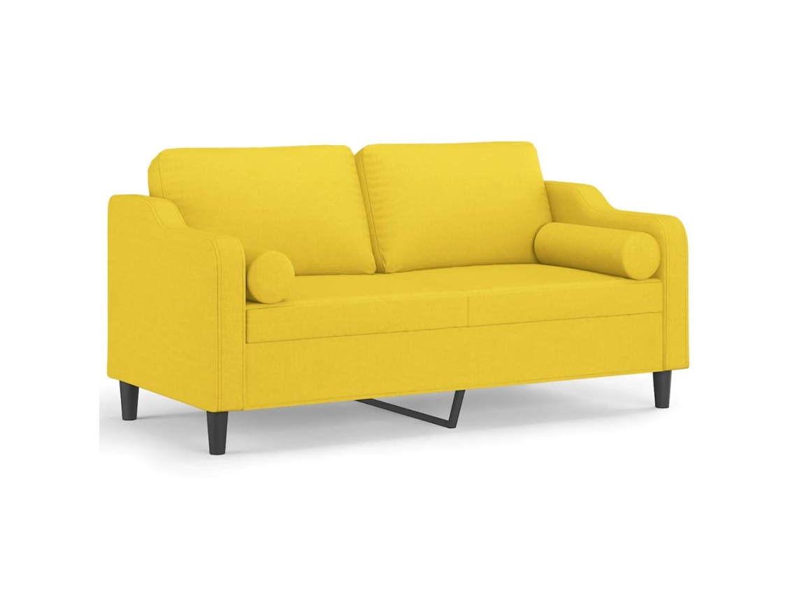 2-seater Sofa, 2-seater Sofas Vidaxl Amarelo Tecido (n/a)