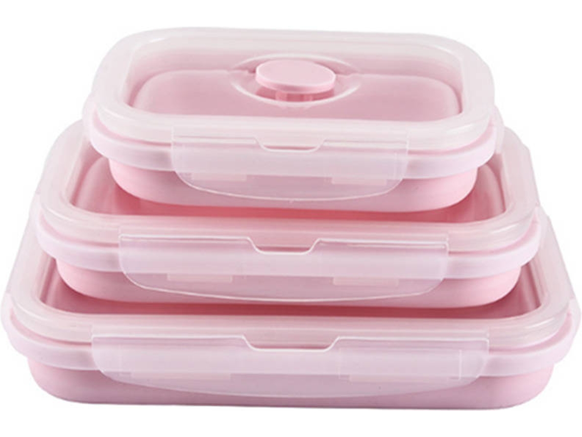 Caixas de Conservação WJS Embalagens em Silicone (3 und - Rosa)