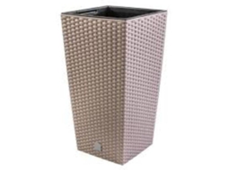 Vaso PROSPERPLAST Rato Square (Castanho - 20x20x37.6 cm)