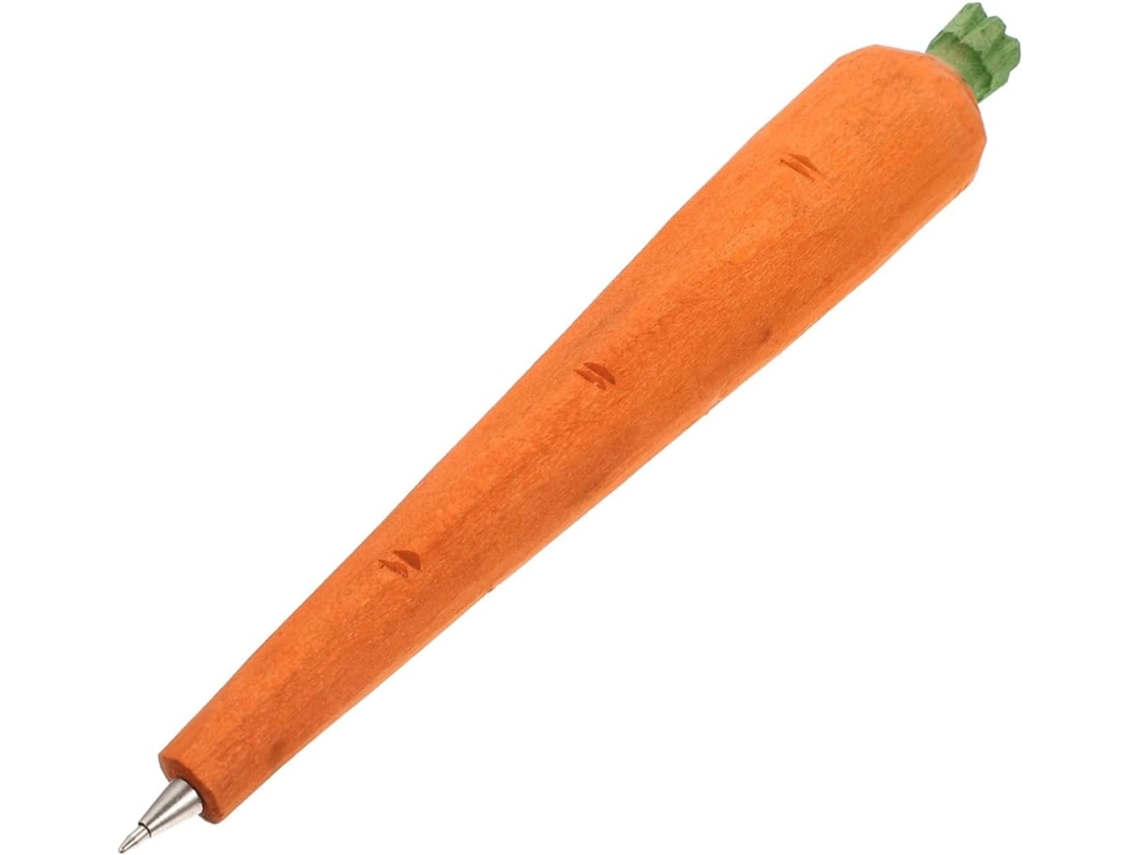 Caneta Esferográfica, Entalhe Em Madeira, Cenoura, Rollerball,