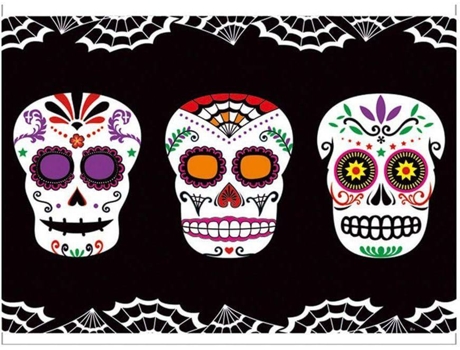 Toalha de Mesa  do Dia dos Mortos (137 x 182 cm - Halloween)