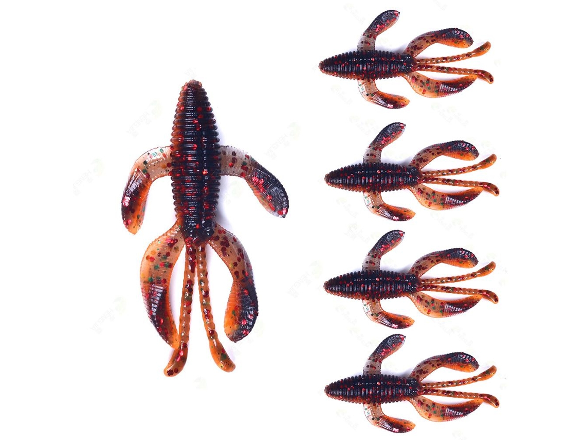 Bionic Lure Soft Bait (4wd Design, Bionic Fish Attraction) Yuexinghui 5pcs 7.5cm/6.5g