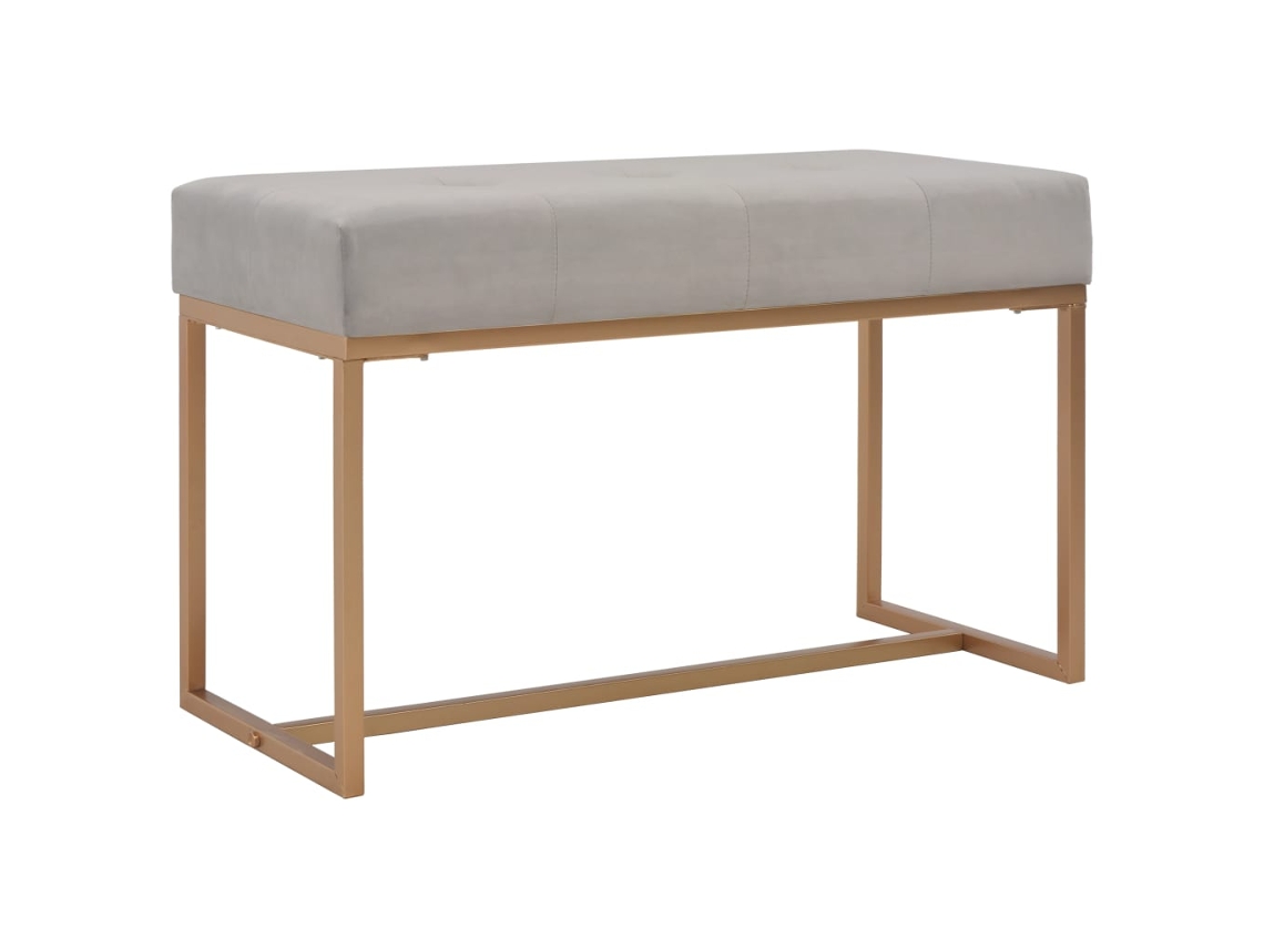 Vidaxl Banco 80 Cm Veludo Cinzento
