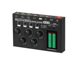 Mixer De Ãudio, 4 Canais, Suporta Entradas De 6,35mm E 3,5mm, Medidores De Nã­vel Led, Design Compacto, Alimentado Por Dc5v Oem
