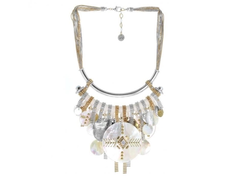 Colar babador - Franck Herval - Adele - Cristal - Swarovski - Madrepérola Branca