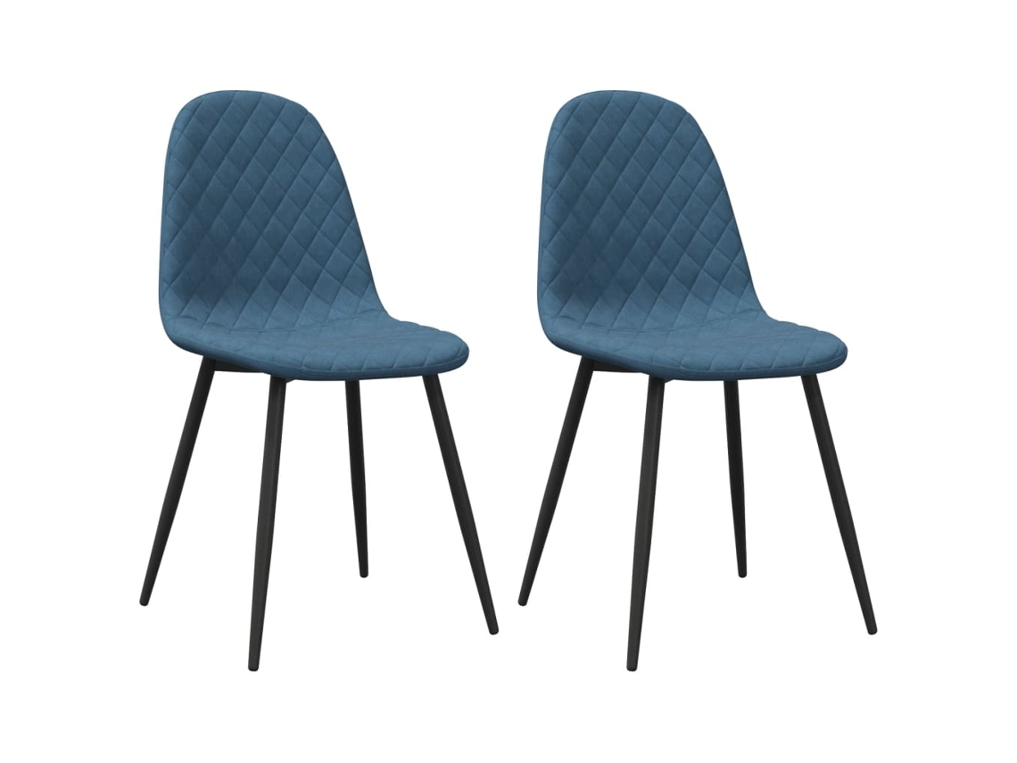 Dining Chair, Dining Chairs Vidaxl Azul Veludo (n/a)