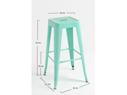 Pack 4 Bancos Torix Altos 76 Cm - Verde Hortelã