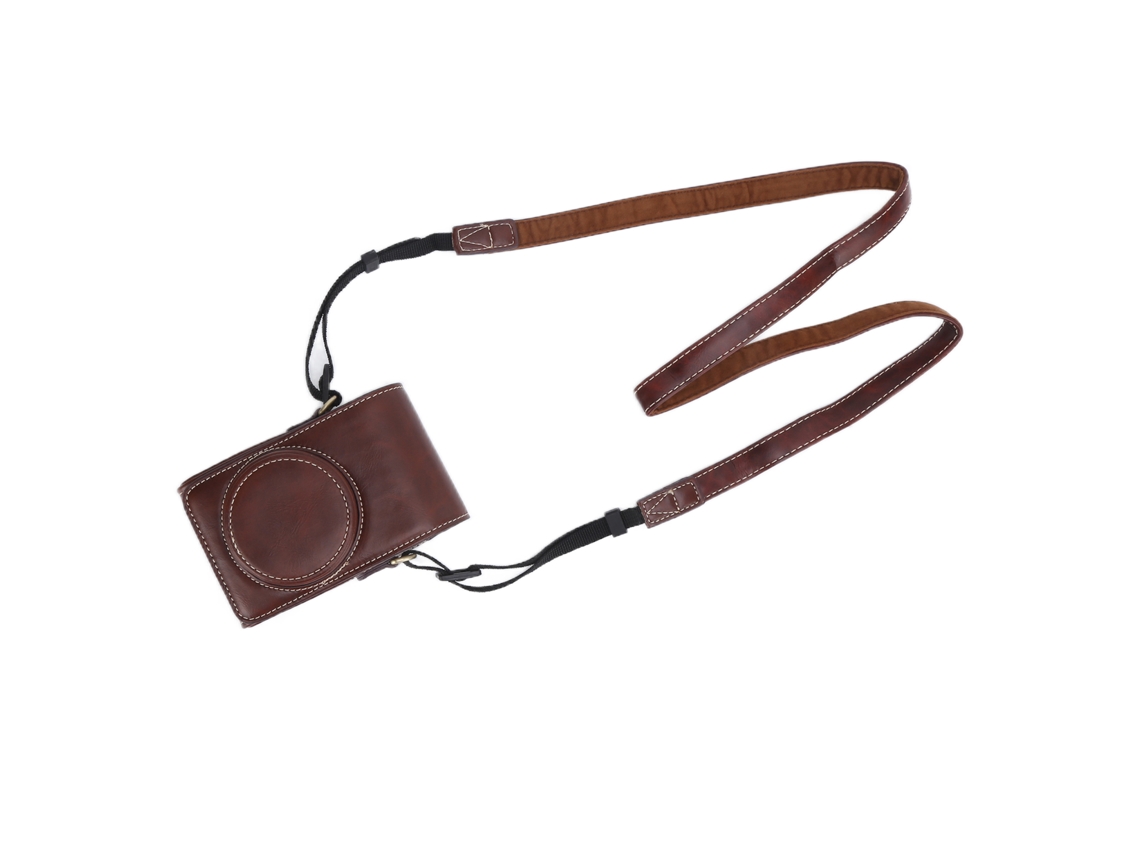 Funda De Couro Pu Para Câmera Gr Gr2 Gr3 Com Alça - Estuche Para Câmera