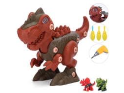 Primerox brinquedos de Dinossauro para Crianças com Furadeira Elétrica e Chave Manual Kit de Aprendizagem Precoce