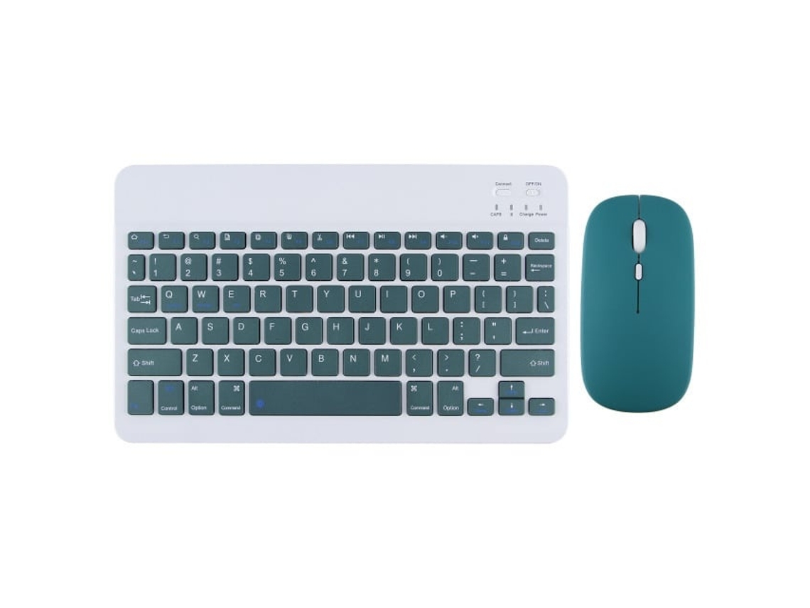 Lurelia Conjunto Teclado Bluetooth E Rato 2.4g Para Tablet 10" Compatível Com Huawei, Xiaomi E Vivo - Verde Escuro