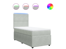 Box Spring Bed, Box Spring Beds Vidaxl Cinzeto Veludo (100 X 200 Cm)