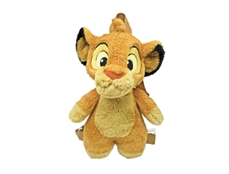 Mochila infantil laranja Rei Leão 3D 17 x 30 x 11 cm