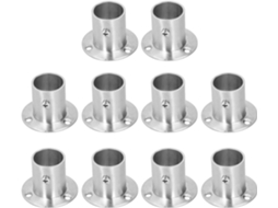 Conjunto De 10 Suportes Para Varão Armário, Suporte De Aço Inoxidável Com Flange, Suporte Reforçado Para Cortina De